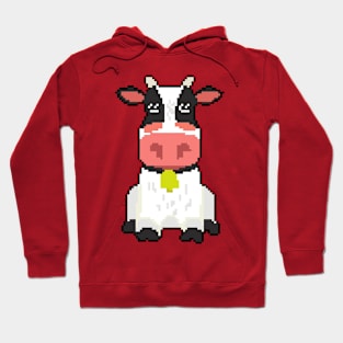 Cow Spots and Dots: Pixel Art Design for Whimsical Outfits Hoodie